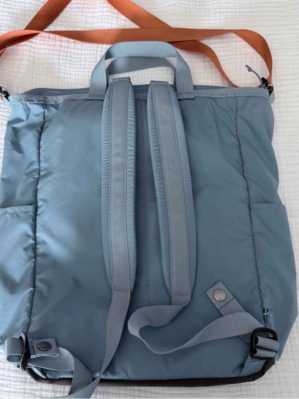 Fjallraven High Coast Totepack in Dusty Blue with Rust Accents - Picture 2 of 4